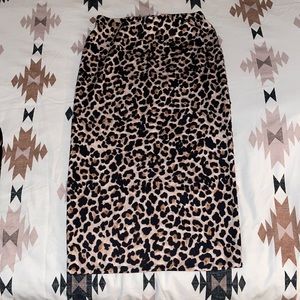Zara leopard print pencil skirt